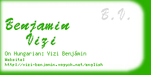 benjamin vizi business card